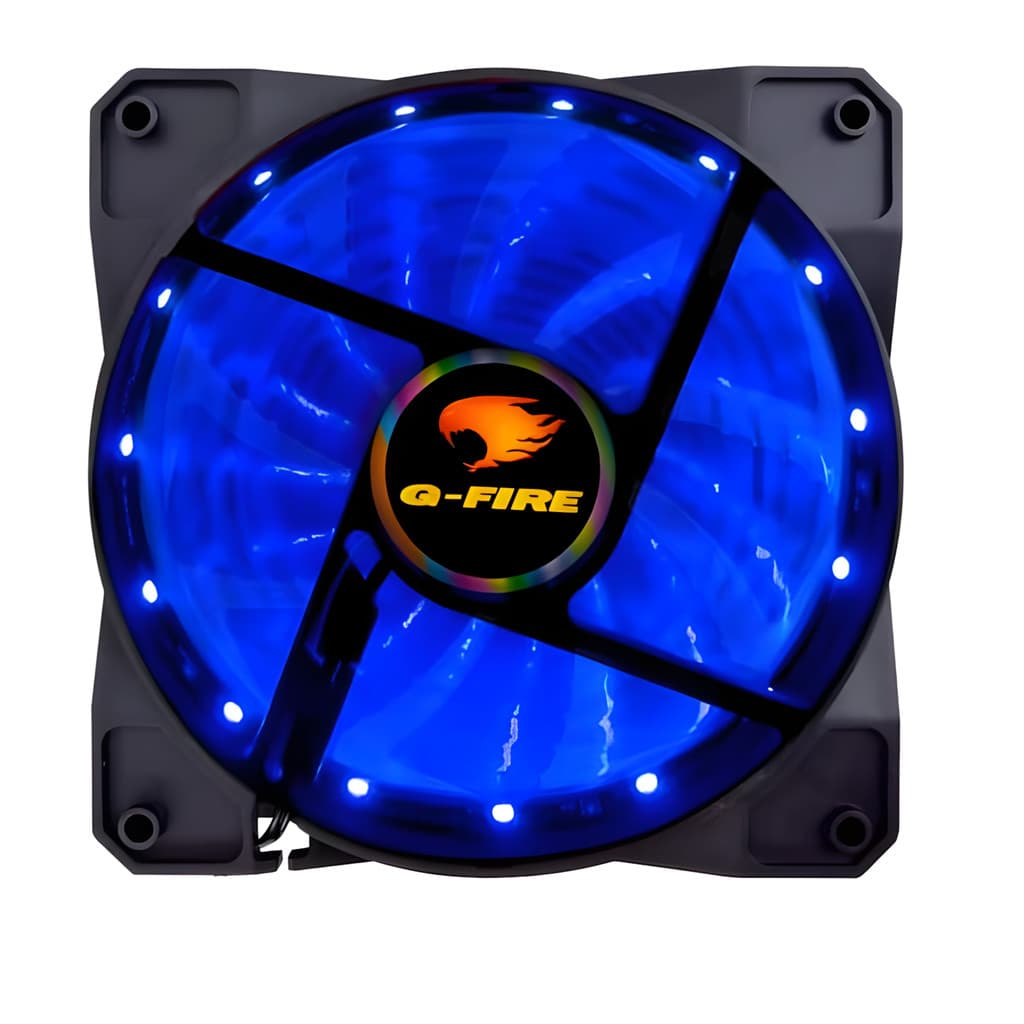 Fan Cooler Azul Com 15 LED Ventoinha 120mm Gamer 12cm 120x120x25mm Molex GFire