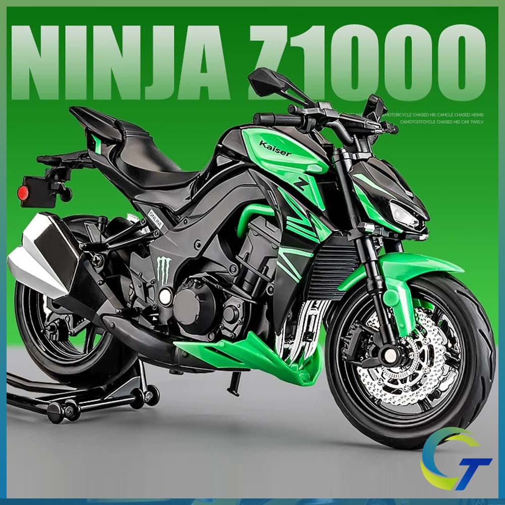 1 : 12 Kawasaki Ninja Z1000 Motocicleta Diecast Brinquedos Modelo De Carro Carros Liga Brinquedo Coleção Presente Para M