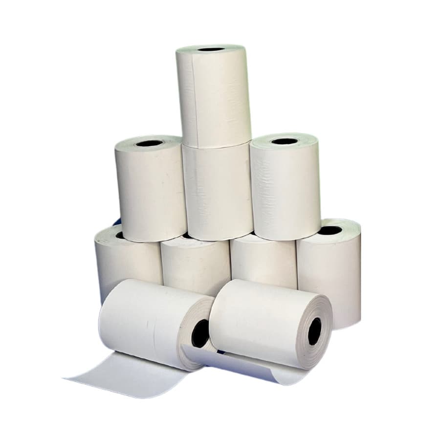 Bobina BRANCA 57mmx22m Térmica Para Maquina Cartão de Cartao e Relogio Ponto c/ 10 unid