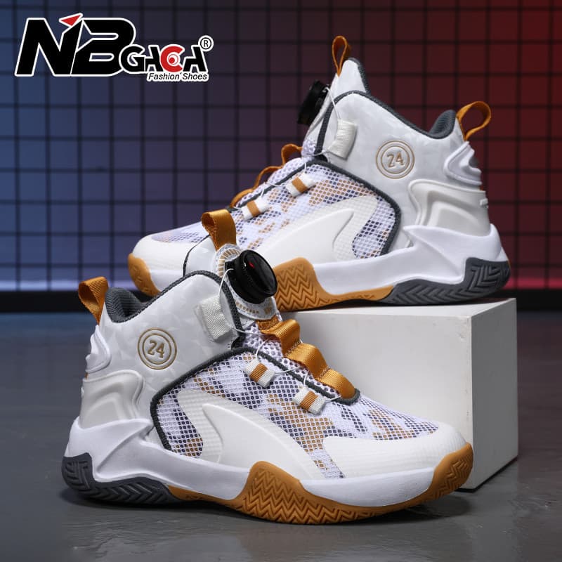 Crianças Sapatos De Basquete Meninos Tênis Antiderrapante Criança Treinador Cesta Ao Ar Livre Esportivos Tamanho Grande