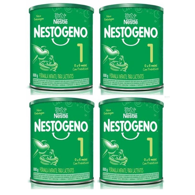 Kit Com 4 Fórmula Infantil Nestogeno 1 de 800g Cada
