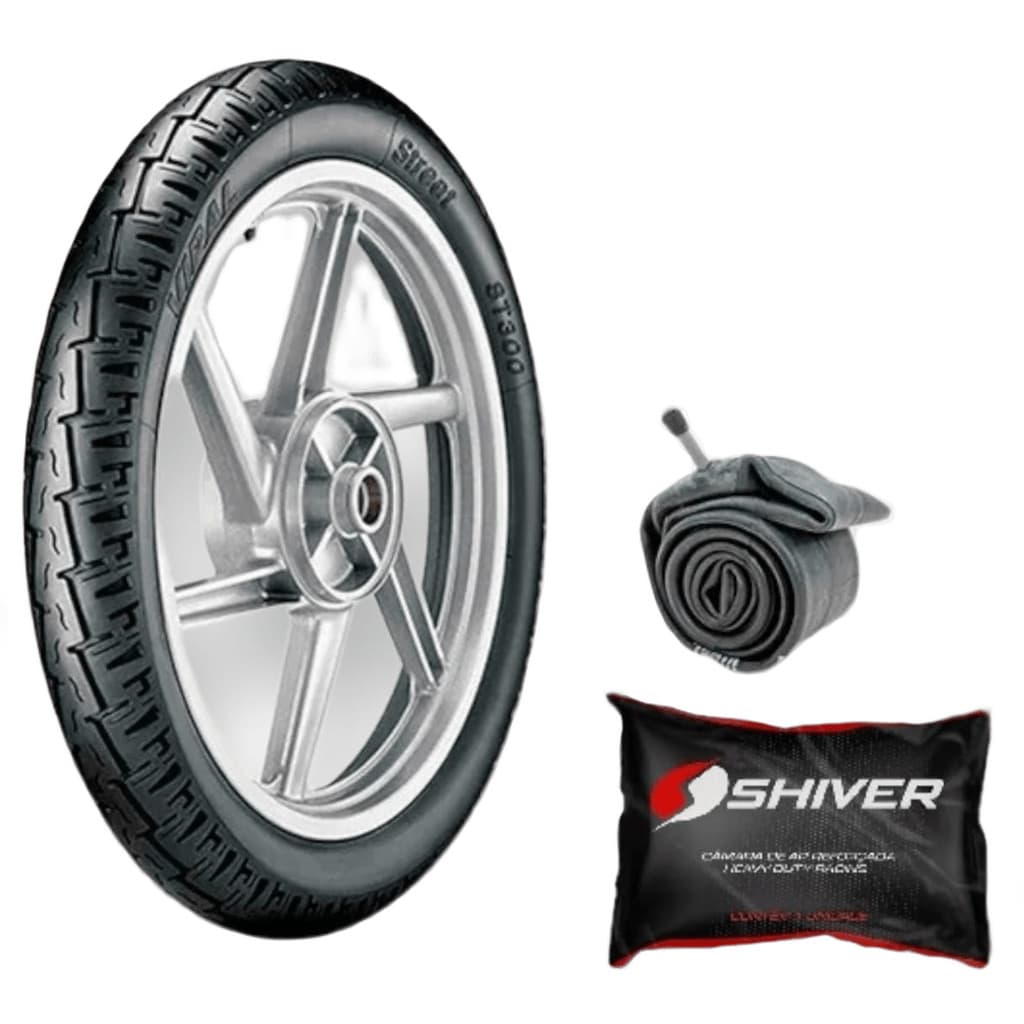 Pneu Traseiro Vipal Original St300 90/90-18 + Camara de ar SHIVER