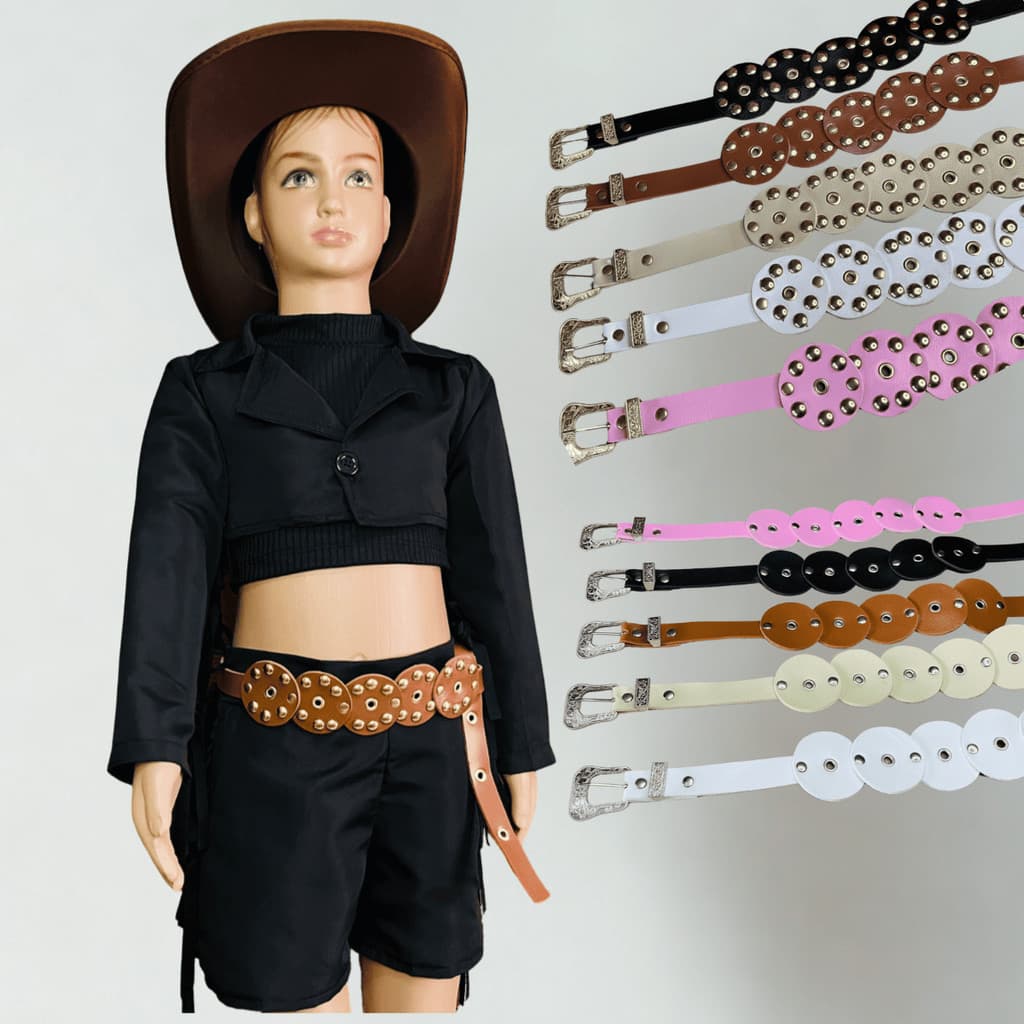 Lançamento! Cinto Infantil Boho Country para Meninas – 5 Cores • Pronta Entrega • Envio Rápido!