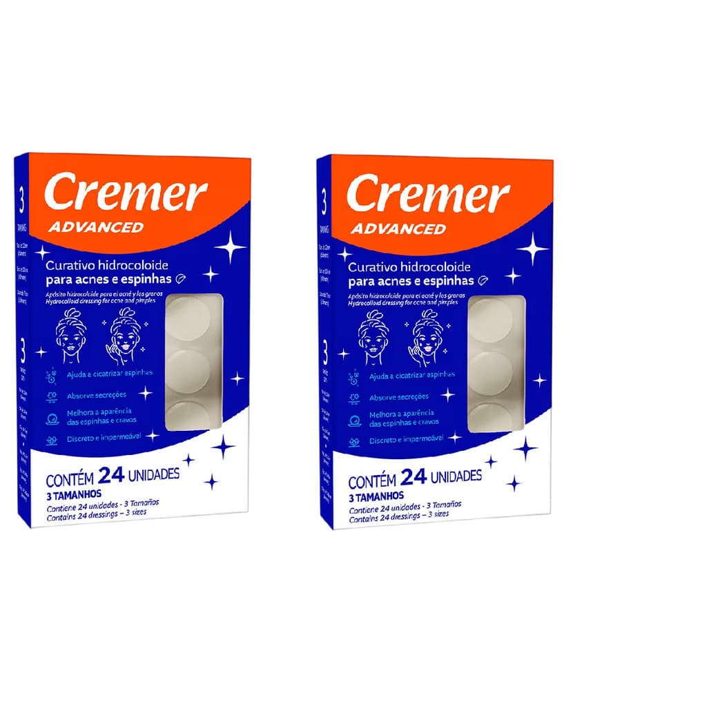 Kit 2x Curativo Hidrocoloide Para Acnes Espinhas Cremer