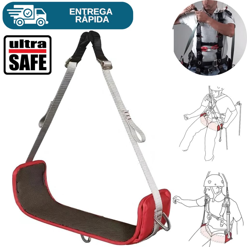 Banqueta Suspensa Para Trabalho Em Altura Ultra Safe Rapel Resgate Pintura Banqueta Sospenso