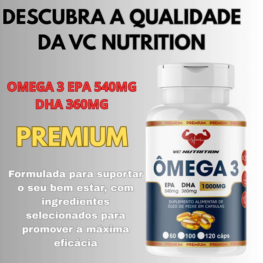 Ômega 3 EPA & DHA 120 cápsulas 1000mg / Suplemento alimentar