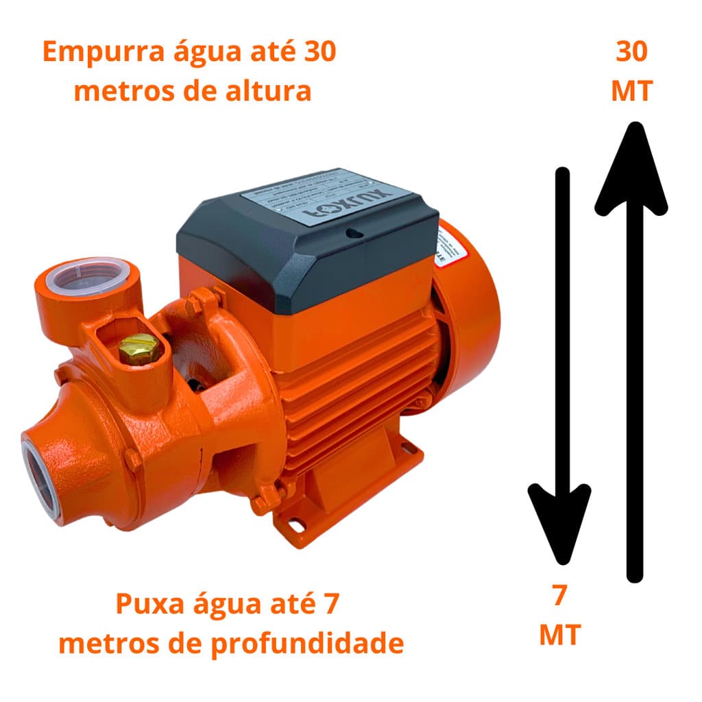 Motobomba  Bomba D'Água Periferica 1/2 CV Laranja FoxLux 127v ou 220v