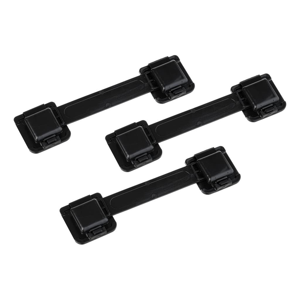 Kit 03 Trava De Gaveta Armário Segurança Protetor Preto