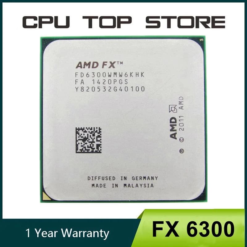 Processador AMD FX6300 FX 6300 LGA AM3+ de seis núcleos de 3.5 GHz
