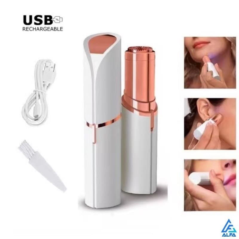 Depilador Batom Portátil Facial Buço Rosto Aparador Pelos USB