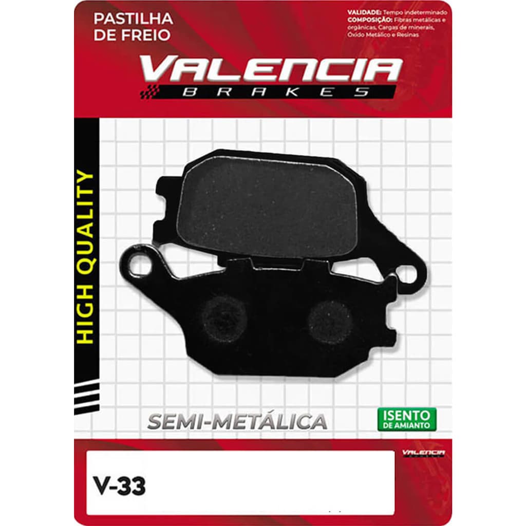 Pastilha De Freio Traseiro Honda Xre 300 Com Abs/ Cb 300 Com Abs/ Cb 600 Hornet Com Abs/ Mt 06/ Mt 09 Valencia	