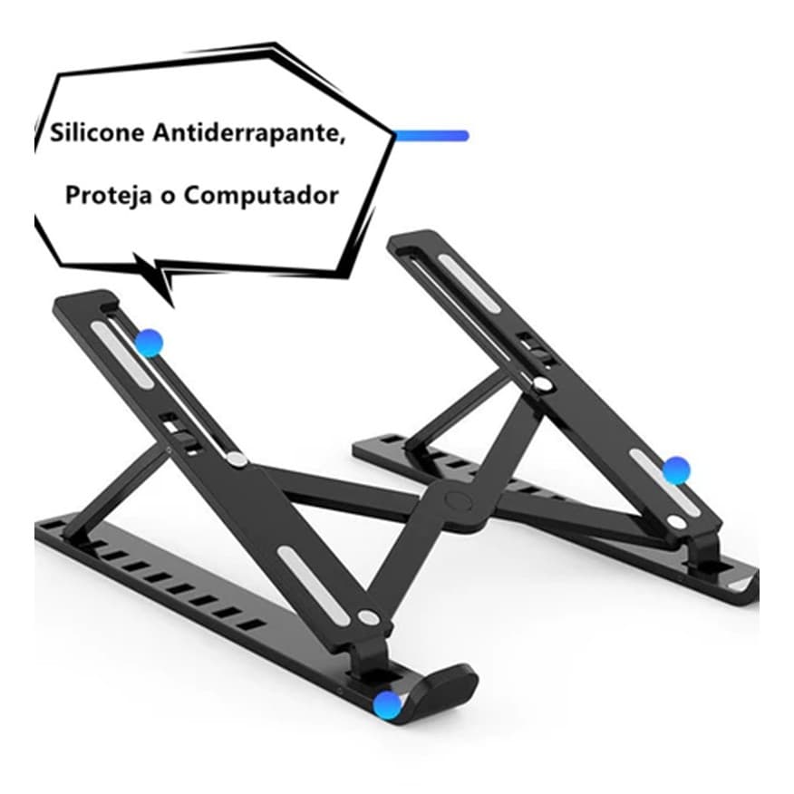 Suporte Portátil de Mesa para Notebook ou Tablet Com Base Dobrável E Ajustável Base antiderrapante