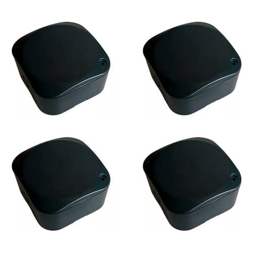 4 Pçs Caixa Cftv Sob. Premium Hermética Externa Preto