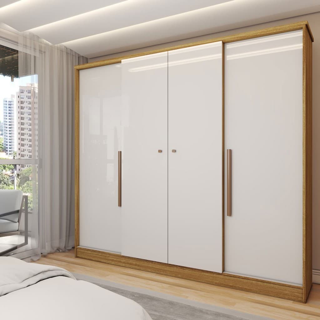 Guarda-Roupa Solteiro Adam 4 Portas 2 Gavetas - Panorama Móveis