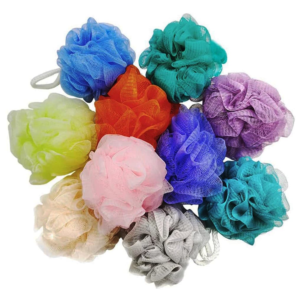 Esponjas Bucha De Banho Relaxante Espumante Esfoliante Nylon Kit 50 Unidades