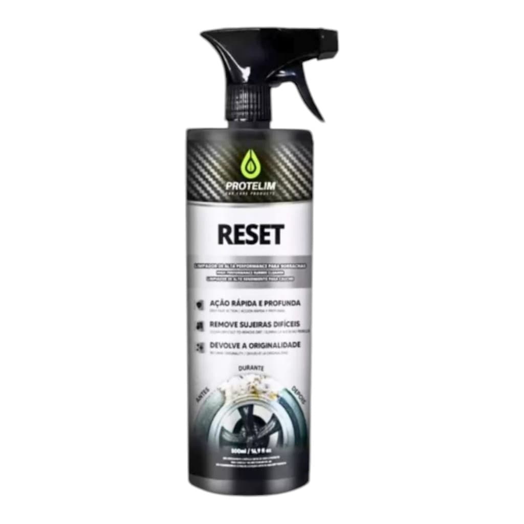 Limpador De Pneus Borrachas Plástico Reset 500ml - Protelim