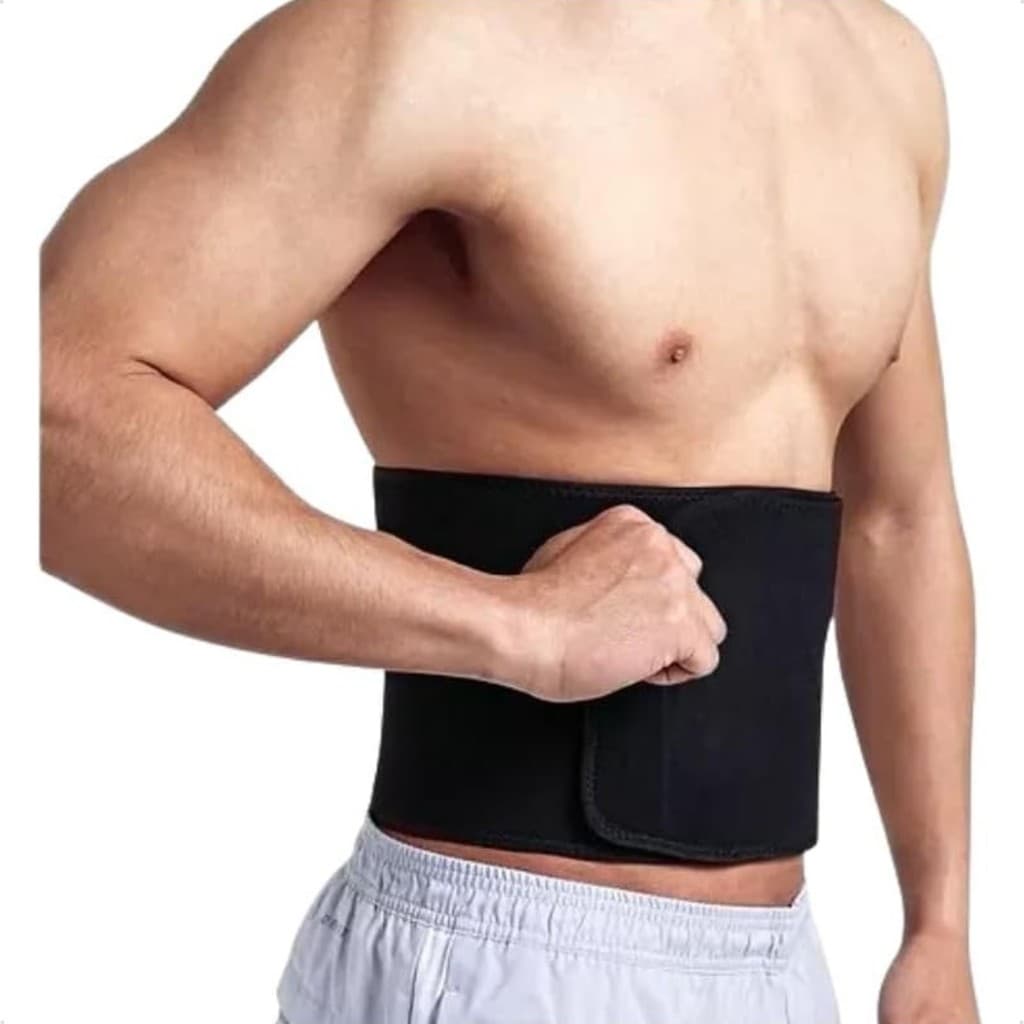 Cinta Abdominal Térmica Masculina Corrigir Postura Trabalho Faixa de compressão abdômen Modeladora