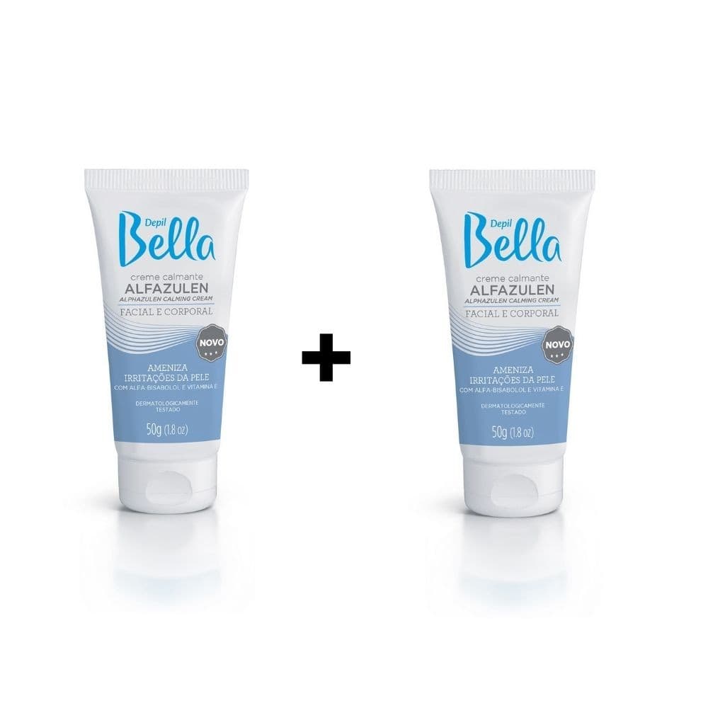 Kit 2 Unidades Creme Calmante pós depilação Alfazulen com Depil Bella