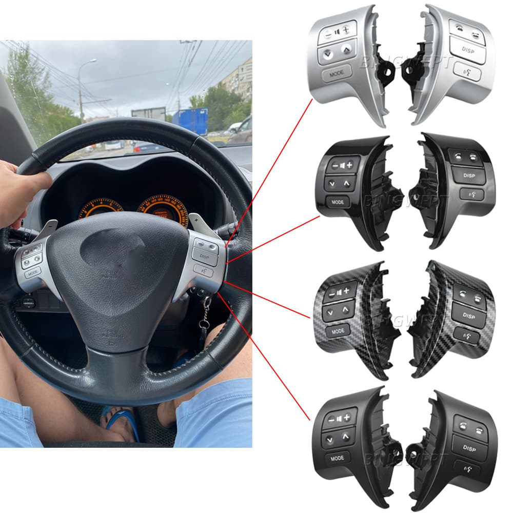 Botões De Controle De Volume De Telefone De Áudio 84250-02200 Para Toyota Corolla ZRE15 2007-2009 Interruptor De Volante