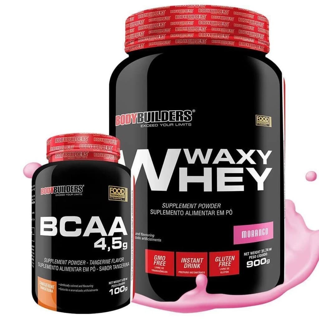 Kit Waxy Whey 900g Protein + BCAA 100g - Bodybuilders