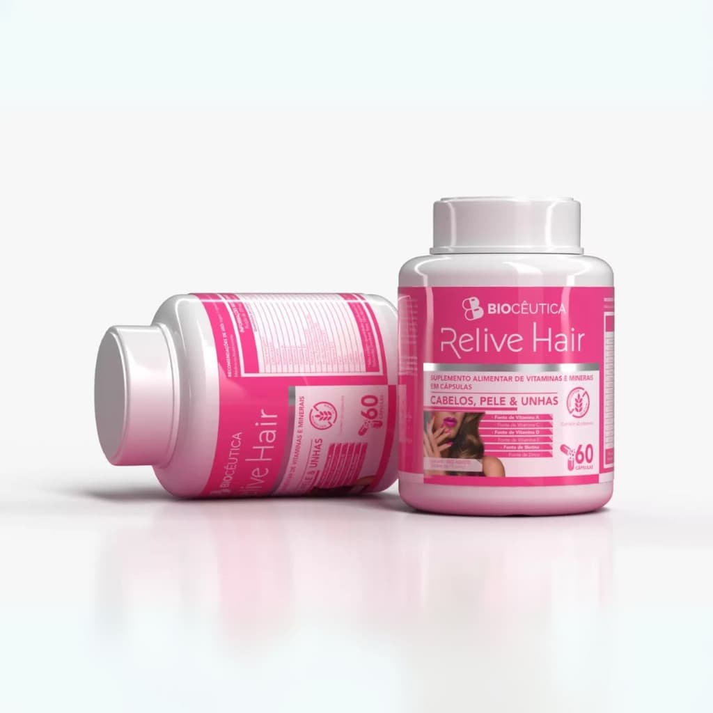 Relive Hair (Cabelos, Pele e Unhas) 60 Cápsulas - Biocêutica