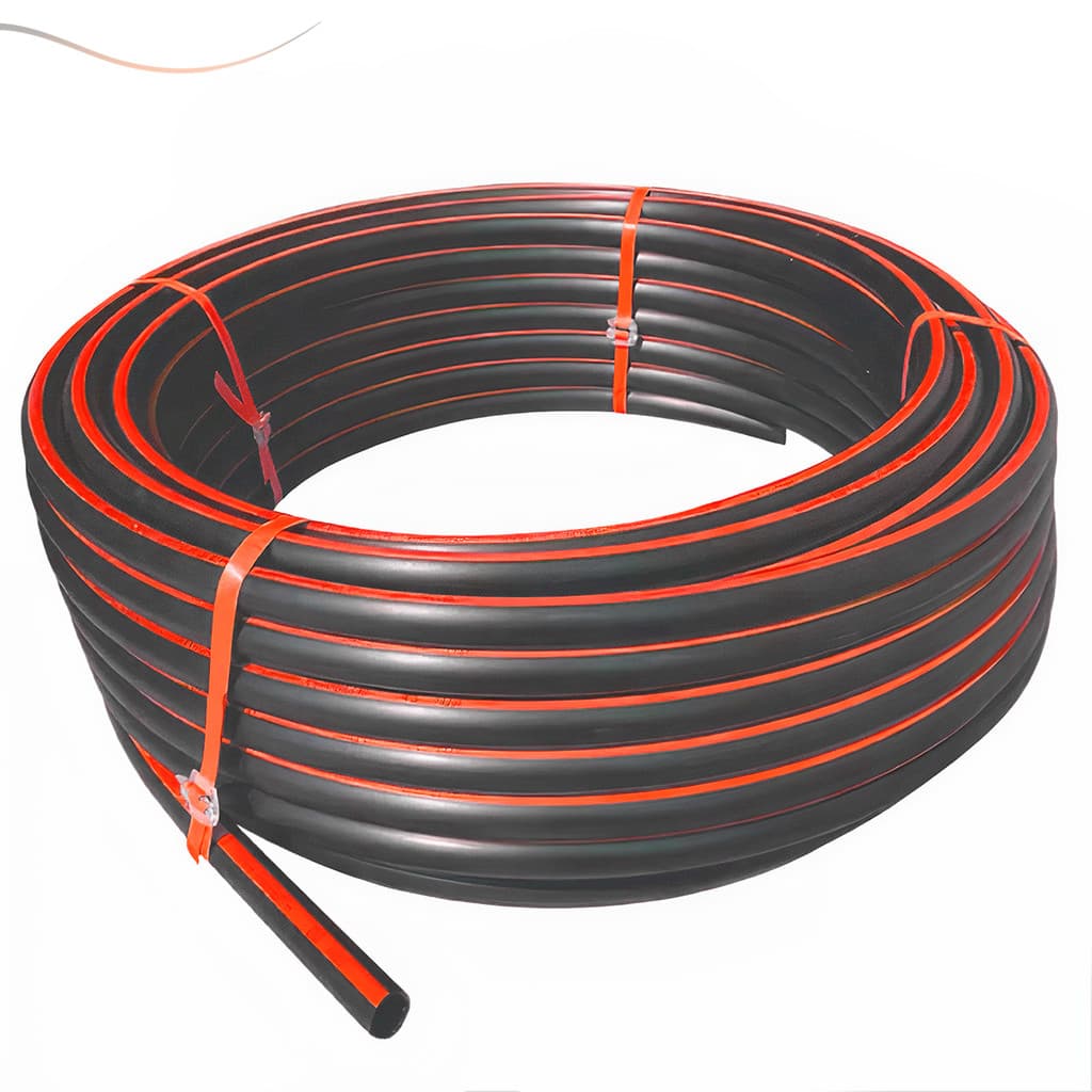 Mangueira de Irrigação 1/2" Reforçada Polietileno Preto Rolo com 50 Metros Selo Vermelho