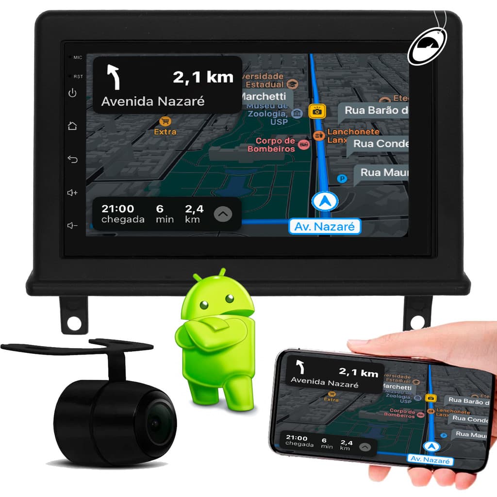 Multimidia 7" Polegadas Android Corsa G1 Classic Wagon Pickup Android Auto CarPlay Wi-Fi + Câmera Ré