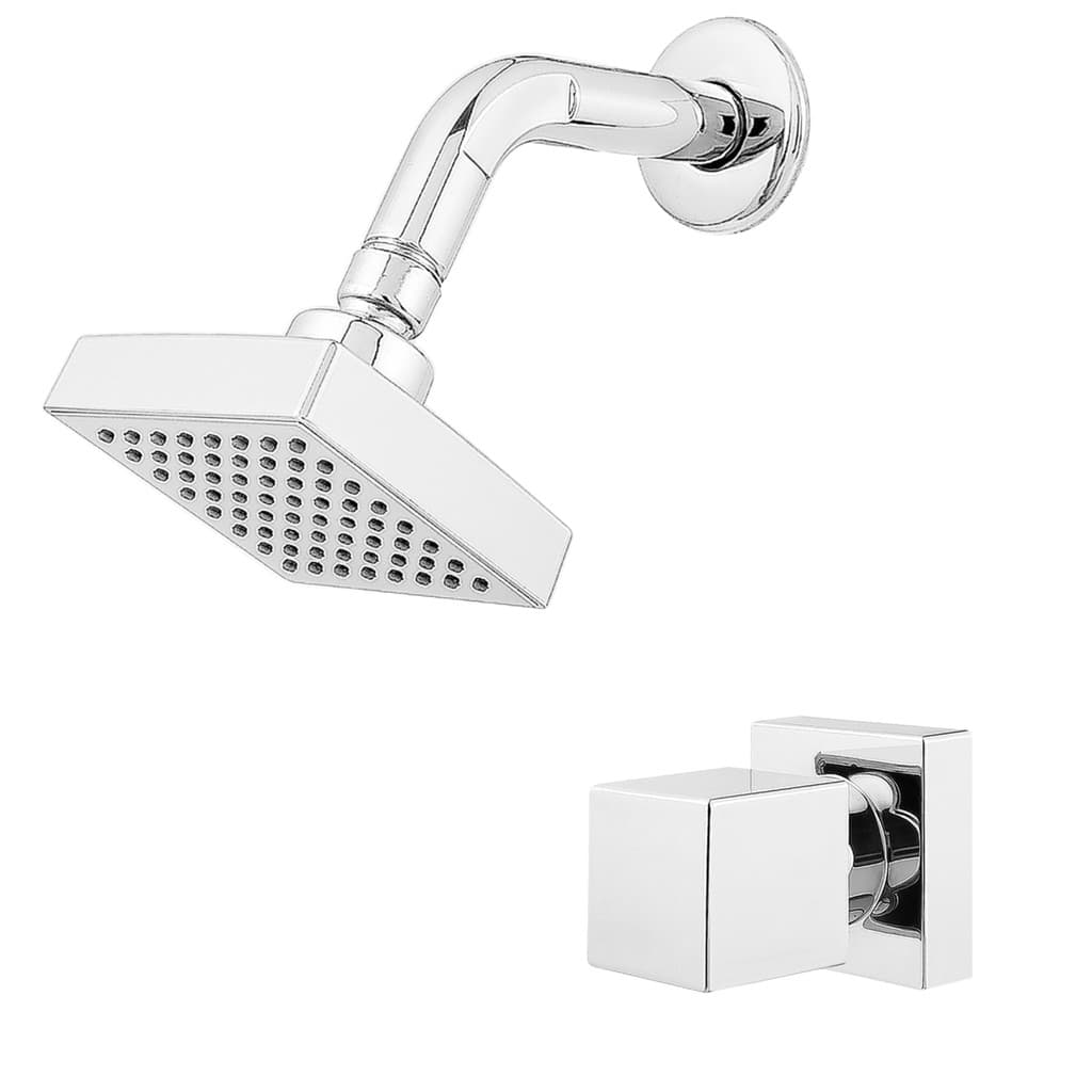 Kit Chuveiro Ducha Cromado Piscina Banheiro e Área Externa Articulável c/Acabamento Registro