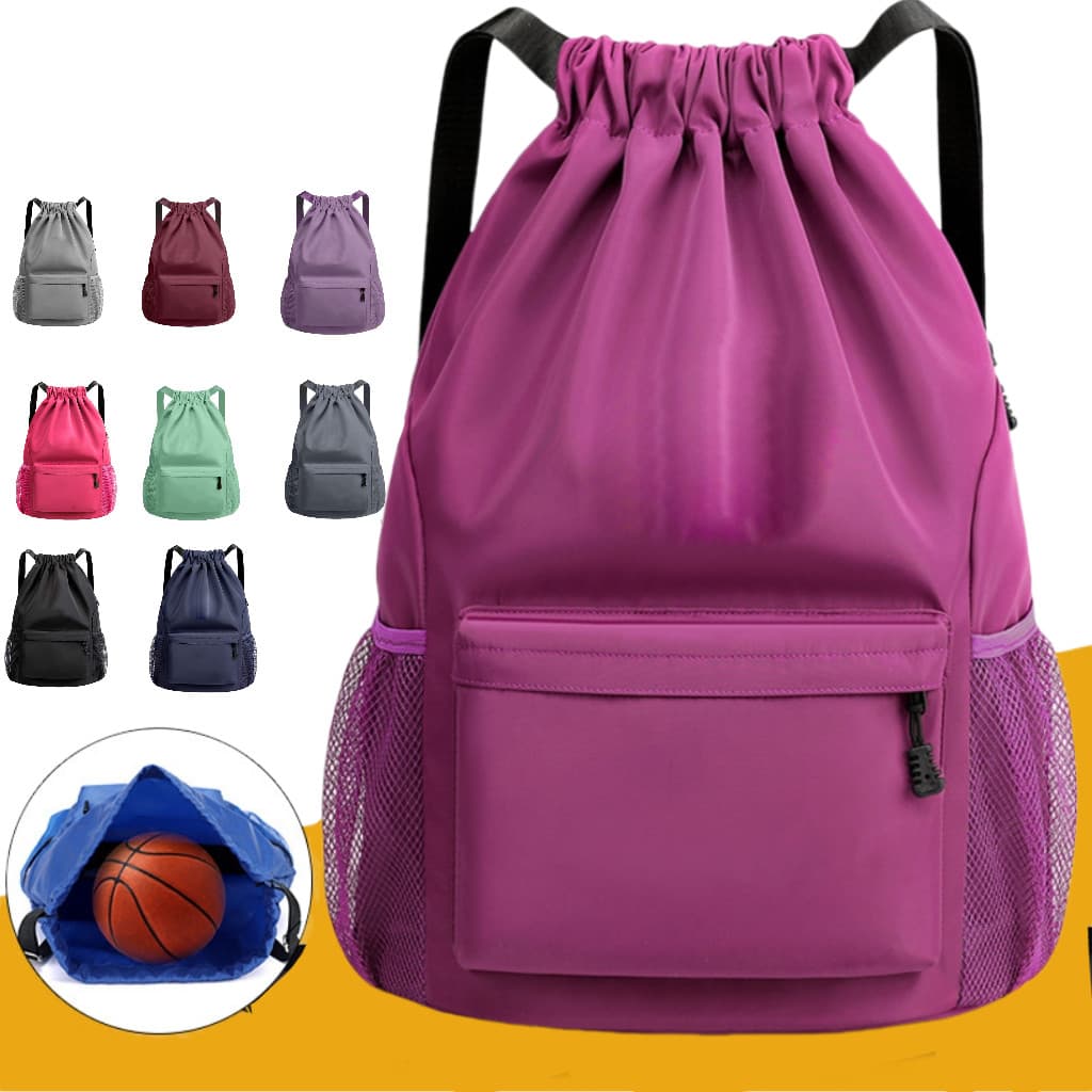 Bolsa Mochila Saco Esportiva Sacola Academia Futebol Basquete Passeio Impermeável ZJ6101#