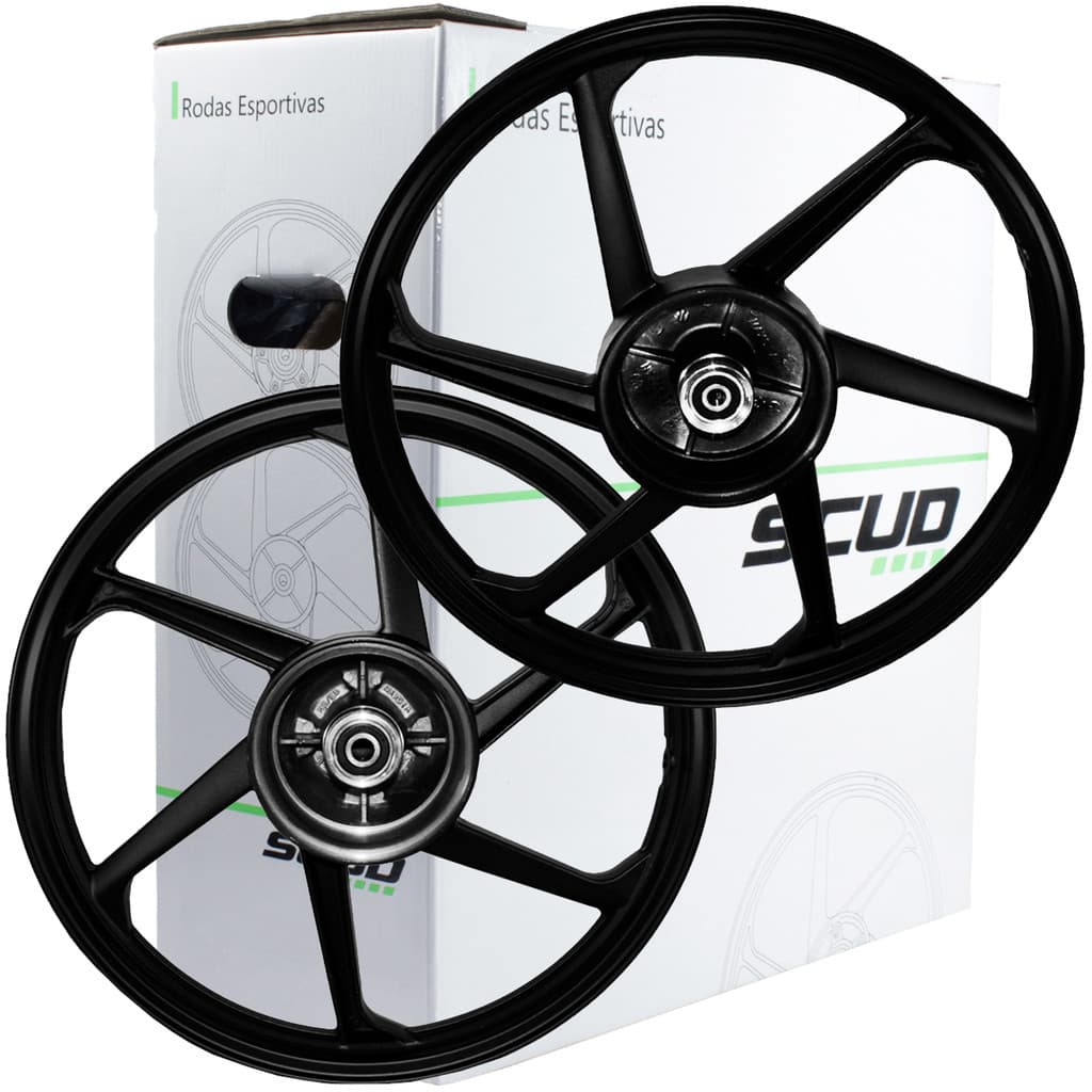 Par de rodas rodão jante de alumínio liga leve freio a tambor CG125 Fan Titan KS KSE 2000 a 2008 com rolamentos Scud