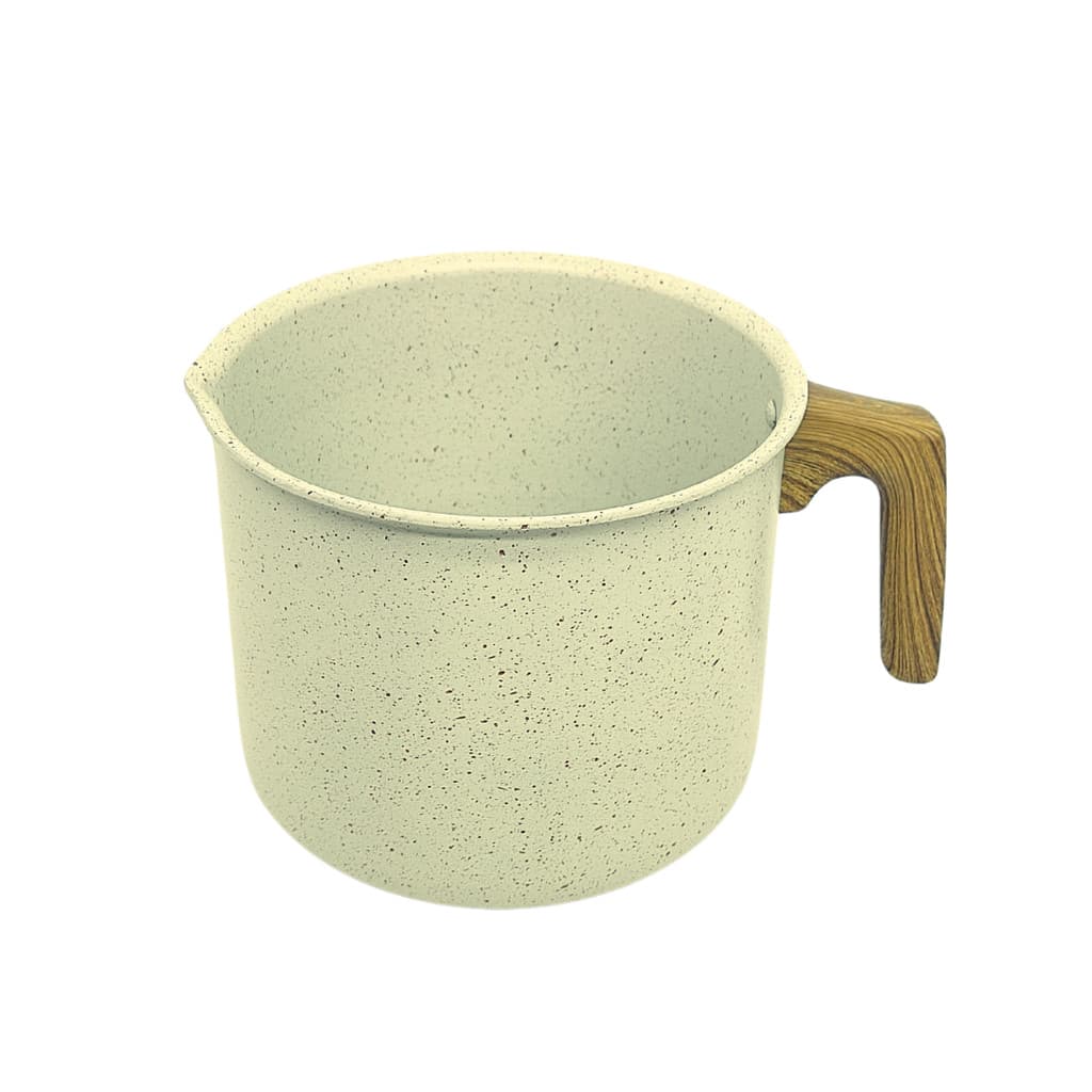 Fervedor Caneco Leiteira Antiaderente Cerâmica Vanilla Creme 14cm