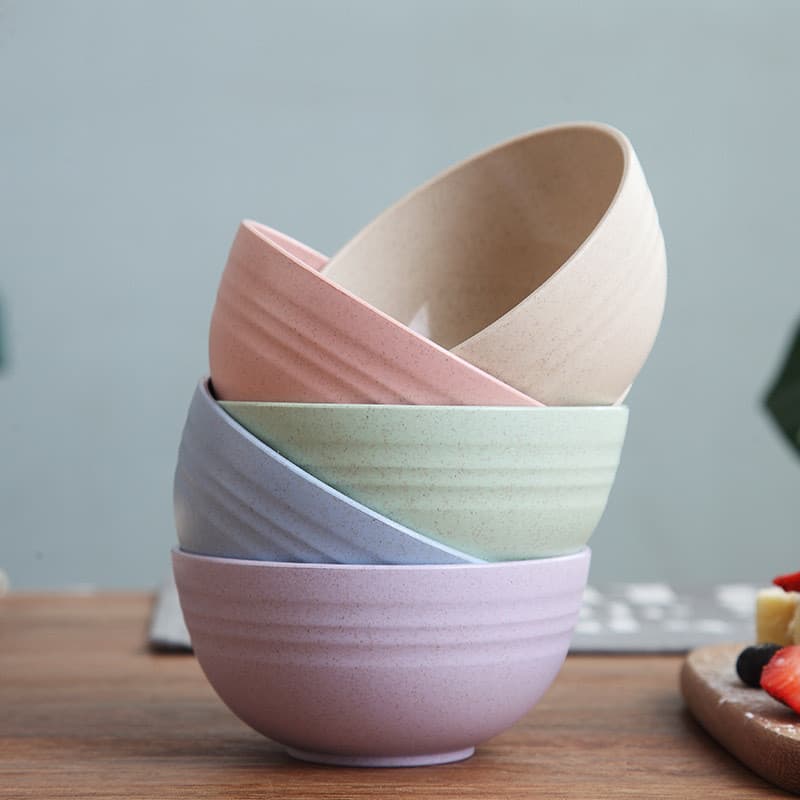 Kit 10 Tigelas Bowl Bambu Ecológico Cumbuca Sobremesa Bowls Tigela Alimentos