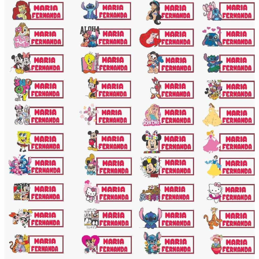 Etiqueta Termocolante Para Uniforme, Roupas, Meias - Aplicado em Qualquer Tecido I 44 pçs Promoção
