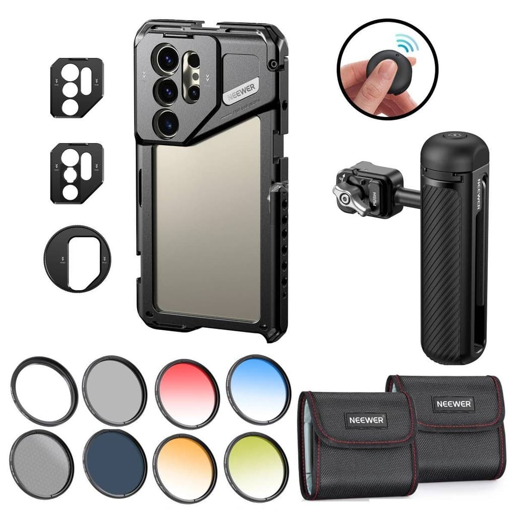 Kit Cage Para Samsung S24 Ultra Com Handle + Kit 7 Filtros Uv Cpl Nd