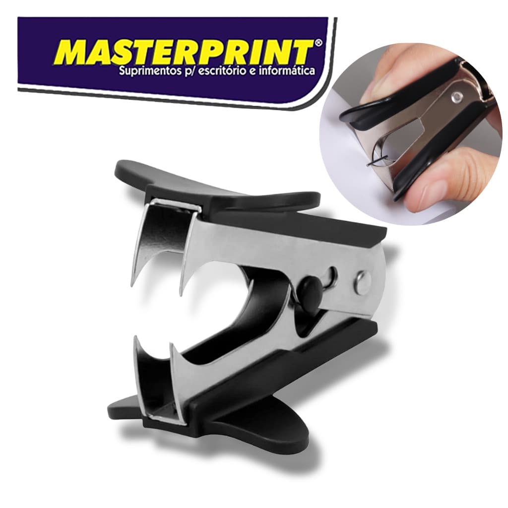 Extrator Removedor de Grampos tipo piranha Garra Masterprint Escolar Artesanato Presilha pequeno