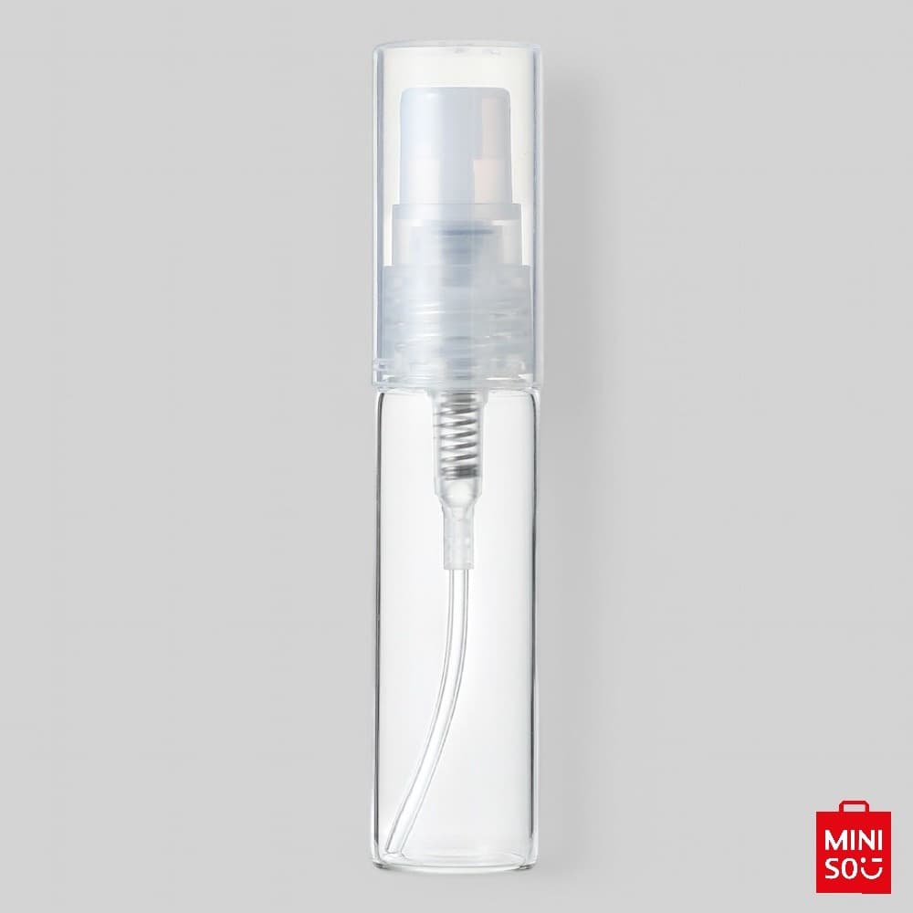 Frasco Portátil de Vidro 5ml com Tampa e Spray Recarregável – Ideal para Perfume e Viagem Miniso