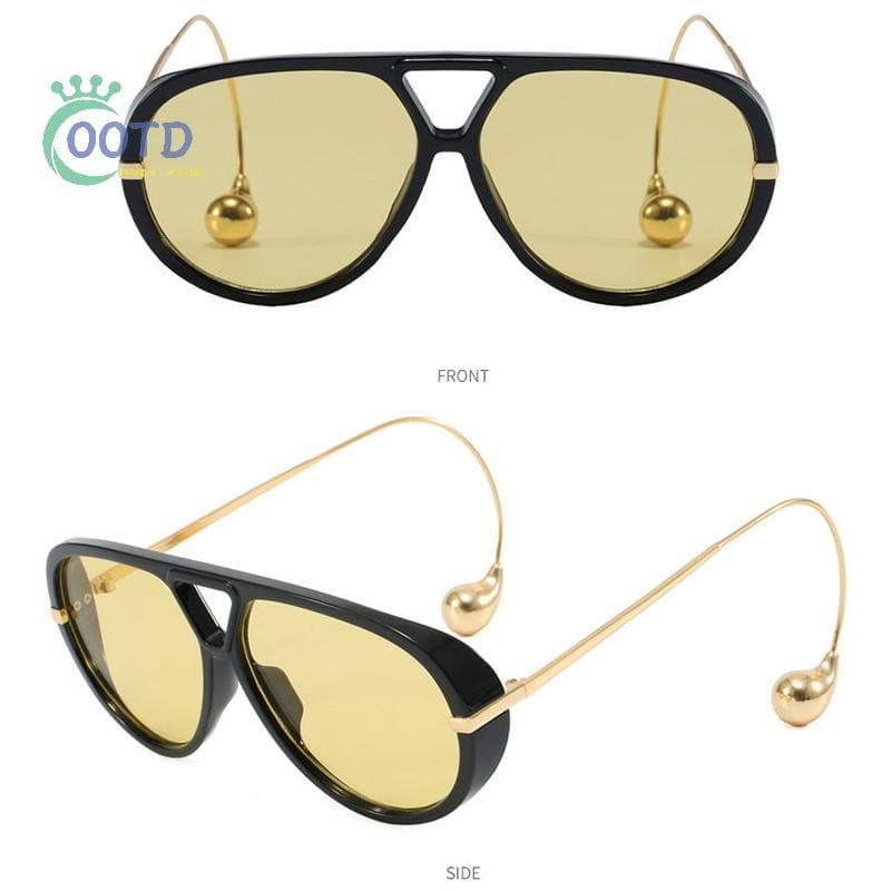 Moda Hoje Óculos De Sol Grandes 2025 Nova Ponte Dupla Gradiente Tons Feminino Na Luxo Vintage .