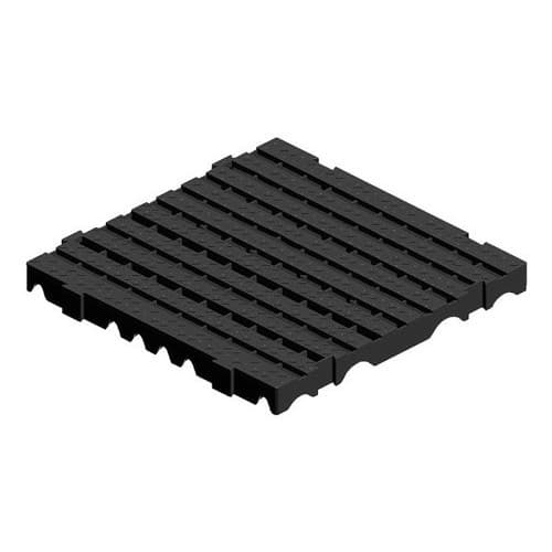 Kit 6 Palete Pallet Piso Estrado Plástico 50x50x4,5cm Modular O Mais Resistente Cor Preto