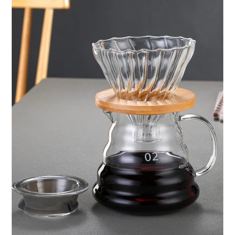 Jarra De Vidro Tampa Borossilica Para Servir Café 600ml