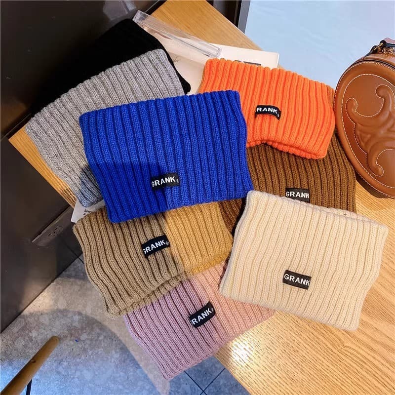 Inverno Larga Bandana Cor Sólida Malha Quente Headwrap Meninas Elástico Esportes Faixas De Cabelo