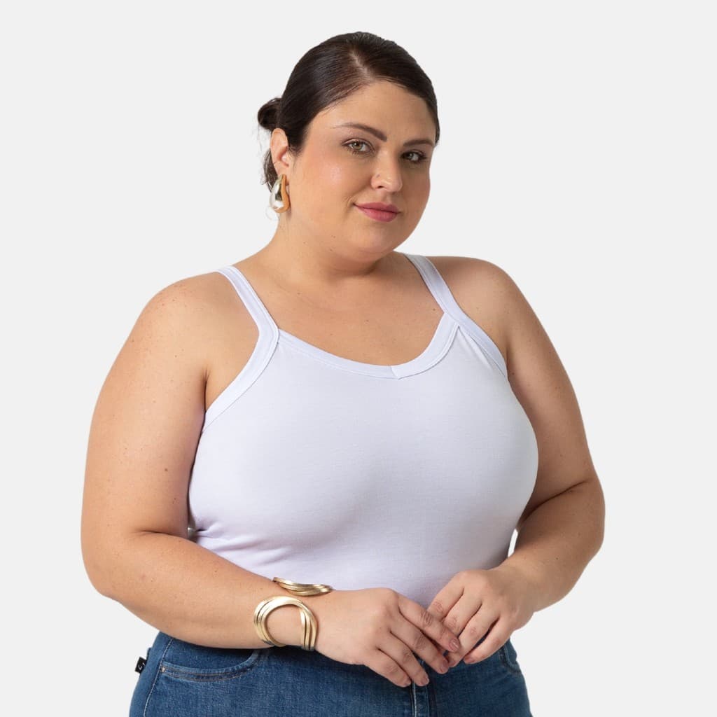 Regata Feminina Plus Size De Viscolycra 1123-D