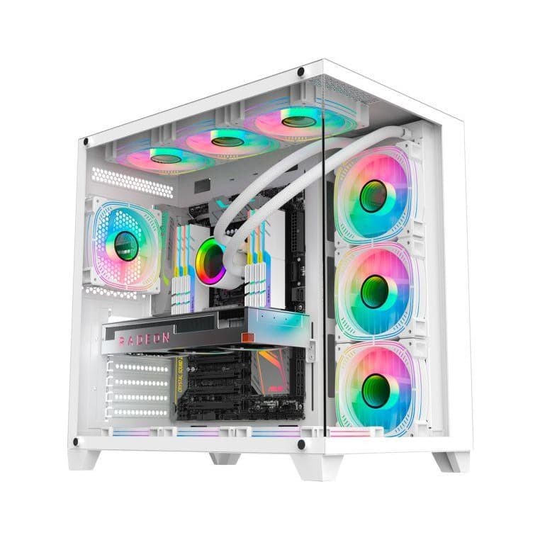 Gabinete Gamer K-Mex Ghost Shark White ATX - CG-W2J1