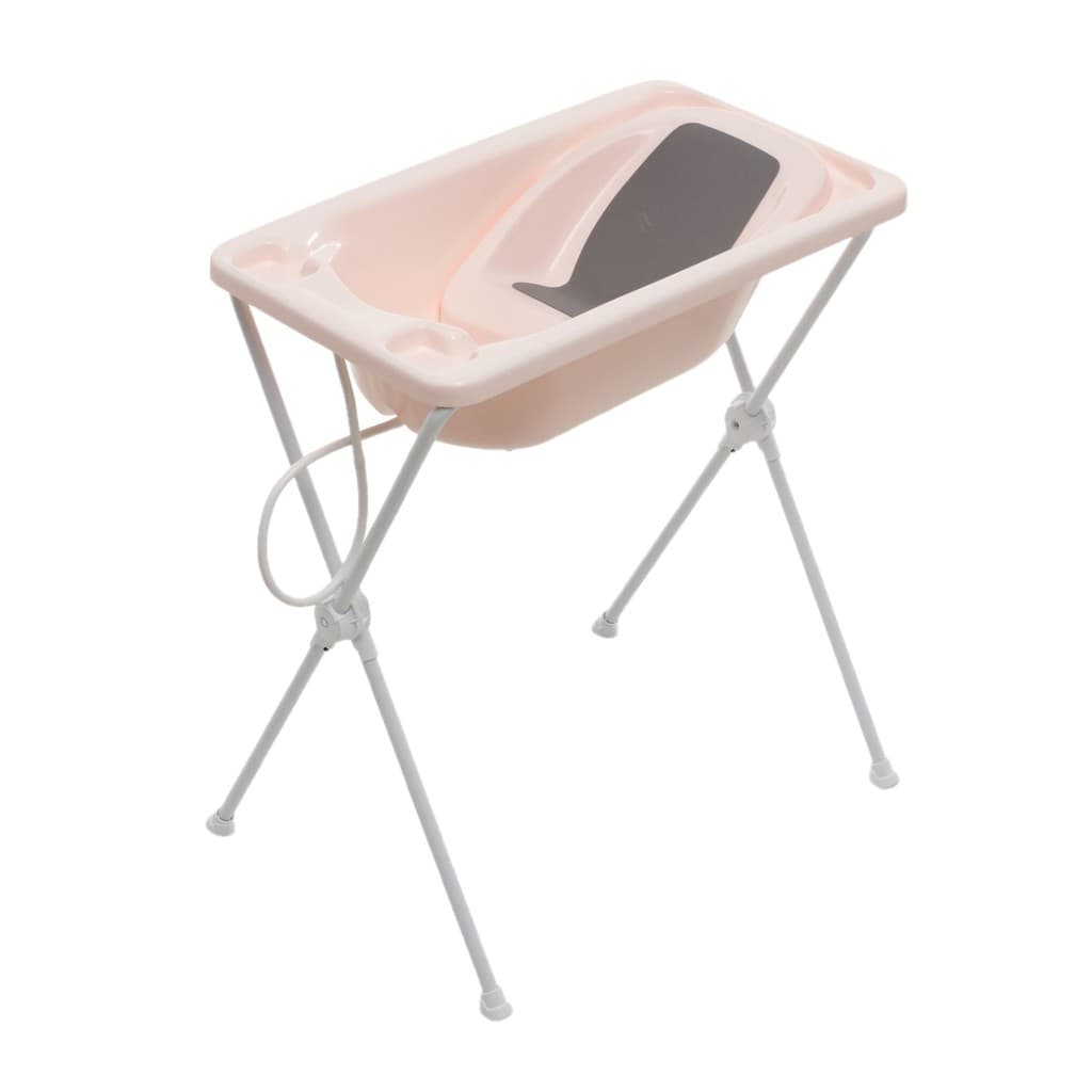 Banheira Bebê Acqua Trio Galzerano Dobrável de Plástico Rose