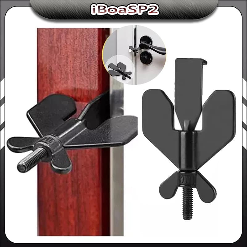 Fechadura Trava Portátil De Segurança P/ Porta De Hotel Motel Aço Inox Tranca Ajustavel Viagens Quarto Anti Roubo