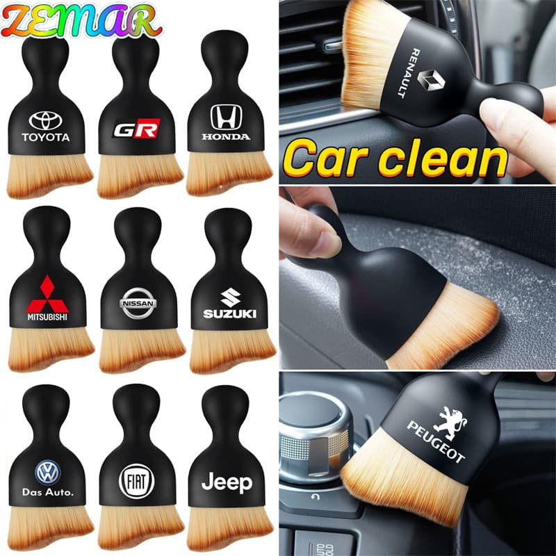 Limpeza Interior Do Carro Escova Macia Painel Saída De Ar Assento Lacuna Remoção Poeira Detalhando Ferramenta Automática