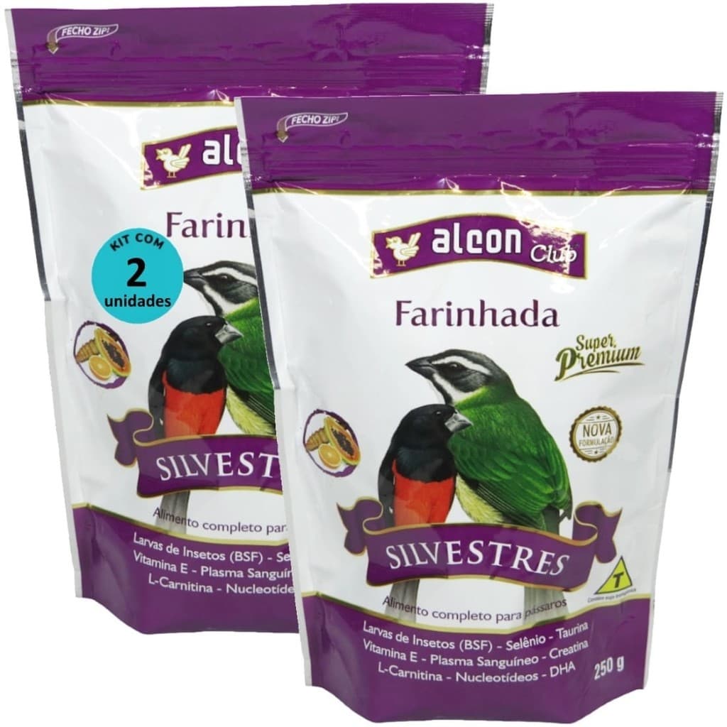 Alcon Club Farinhada Silvestres 250g Super Premium Kit Com 2