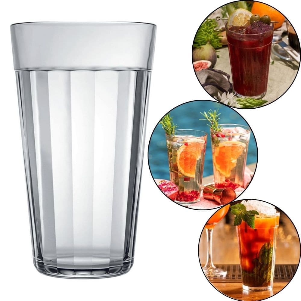 Jogo 6 Copos Americano 450ml Vidro Long Drink Nadir
