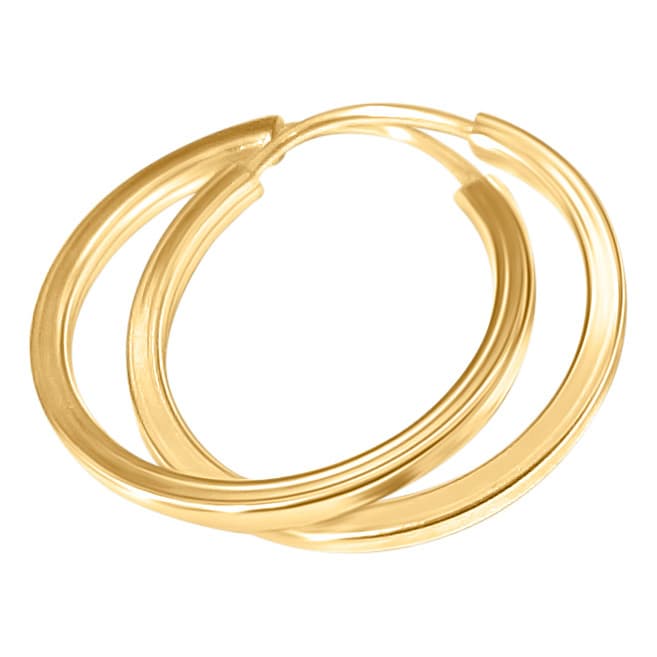 Brinco Argola Unissex Pequena 18mm Prata 925 Dourada 18k