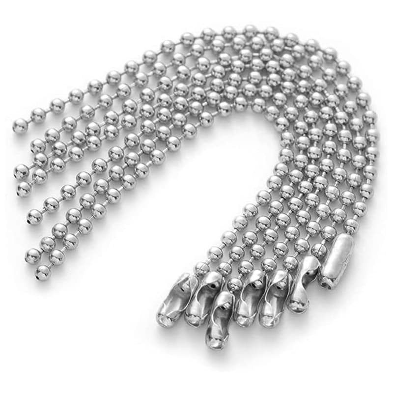 Corrente De Bolinha Com Fecho 2.4mm 8cm Chaveiro Bijuterias Tag Personalizada