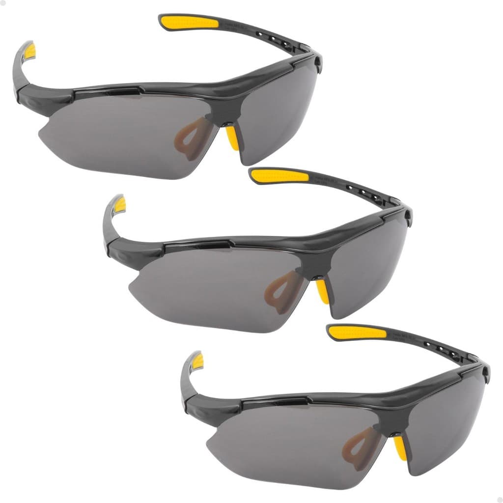 Kit 03 Óculos de Proteção EPI Vonder Segurança Boxer Lente Fumê CA